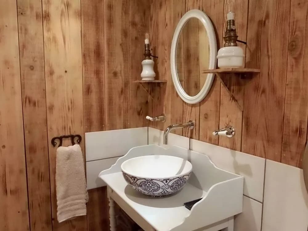 Salle de bain style ancien en bois